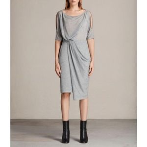 ALLSAINTS - Shimmer Knit Cold Shoulder Dress